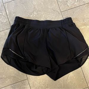 Lululemon Hotty Hot low-rise 4 inch shorts. Size 12.